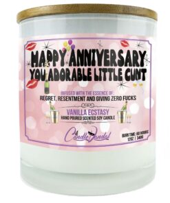 Happy Anniversary You Adorable Little Cunt Candle