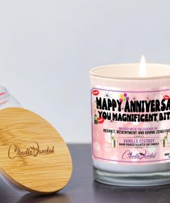 Happy Anniversary You Magnificent Bitch Lid And Candle