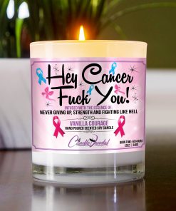 Hey Cancer Fuck You Table Candle