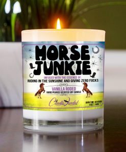 Horse Junkie Table Candle