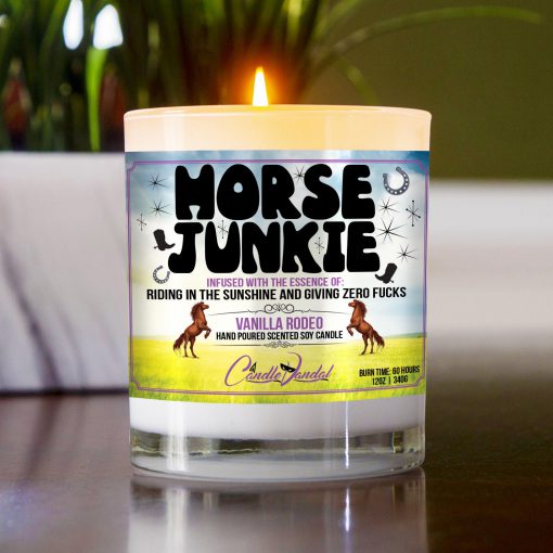 Horse Junkie Table Candle