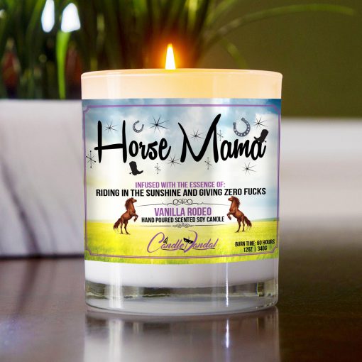 Horse Mama Table Candle
