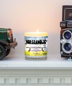 Horseaholic Mantle Candle