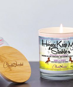 Horses Keep Me Stable Lid And Candle