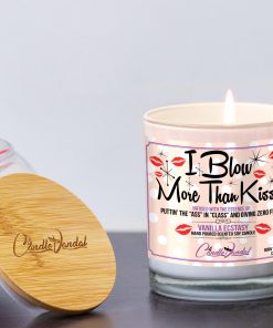I Blow More Than Kisses Lid and Candle