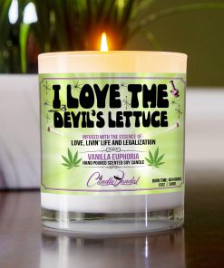 I Love The Devils Lettuce Table Candle