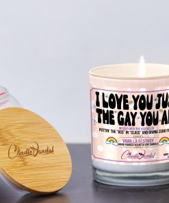 I Love You Just The Gay You are Lid and Candle