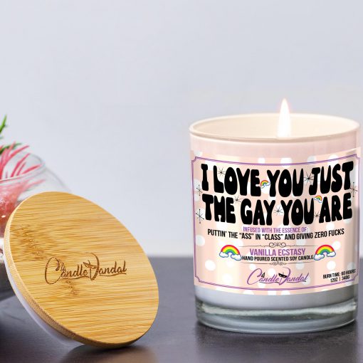I Love You Just The Gay You are Lid and Candle