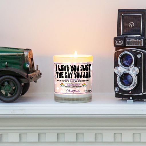 I Love You Just The Gay You are Mantle Candle