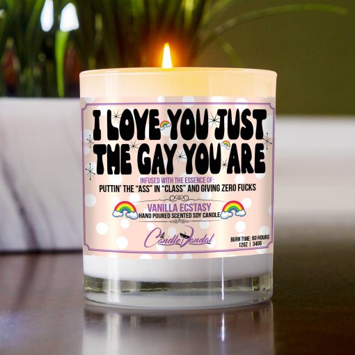 I Love You Just The Gay You are Table Candle