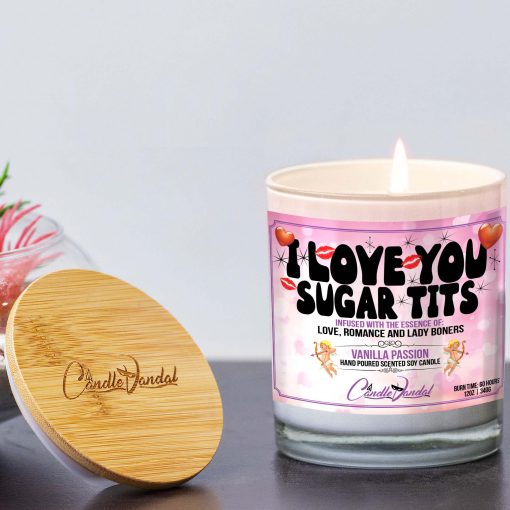 I Love You Sugar Tits Lid And Candle