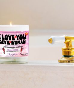 I Love You You Devill Woman Bathtub Side Candle