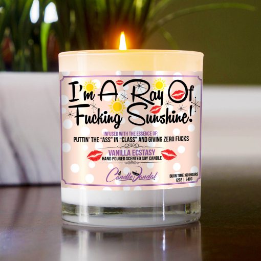 I’m a Ray of Fucking Sunshine Table Candle