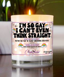 I’m So Gay I Can’t Even Think Straight Table Candle