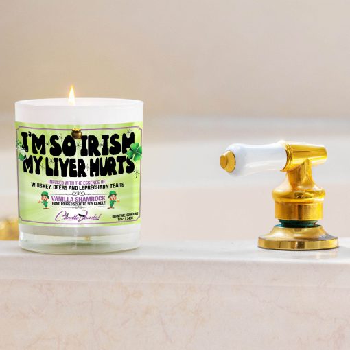 I’m So Irish My Liver Hurts Bathtub Side Candle