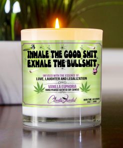 Inhale The Good Shit Exhale The Bullshit Table Candle