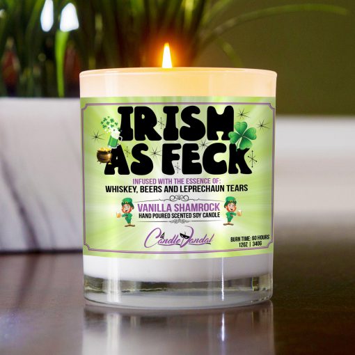Irish As Feck Table Candle