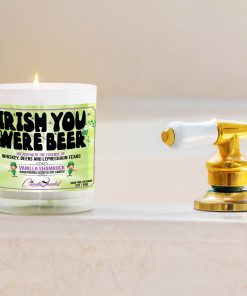 Irish You Were Beer Bathtub Side Candle