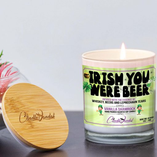 Irish You Were Beer Lid And Candle