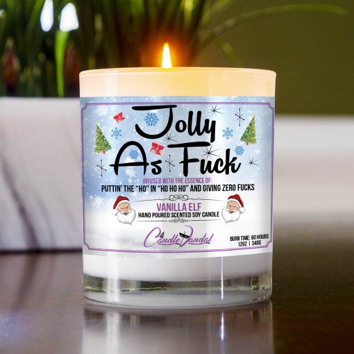Jolly as Fuck Table Candle