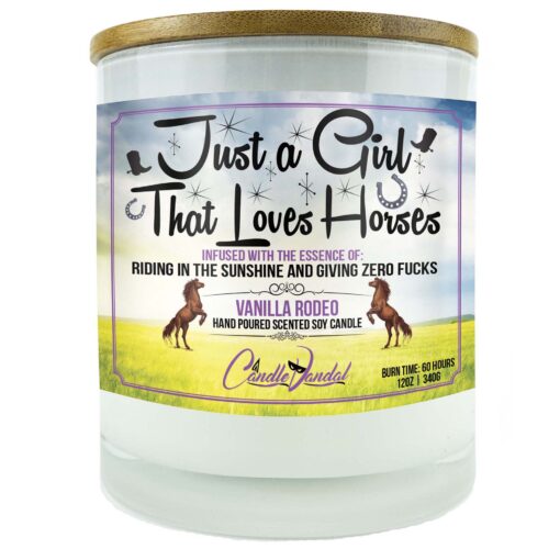 Just a Girl That Loves Horses Candle
