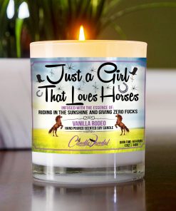 Just A Girl That Loves Horses Table Candle