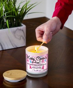 Kickin Cancers ass Lighting Candle