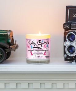 Kickin Cancers ass Mantle Candle