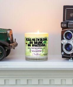 Kiss Me I’m Irish Or Drunk Or Whatever Mantle Candle