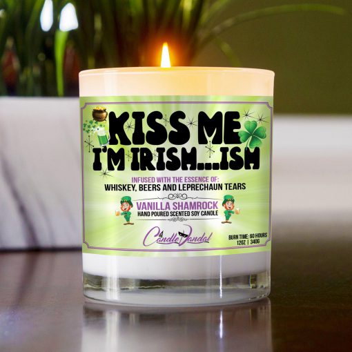 Kiss Me I’m Irish…ish Table Candle