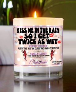 Kiss Me In The Rain So I Get Twice As Wet Table Candle
