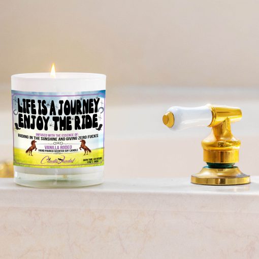 Life Is A Journey Enjoy The Ride Bathtub Side Candle