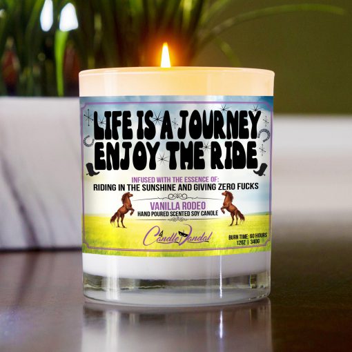 Life Is A Journey Enjoy The Ride Table Candle