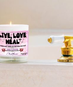 Live Love Heal Bathtub Side Candle