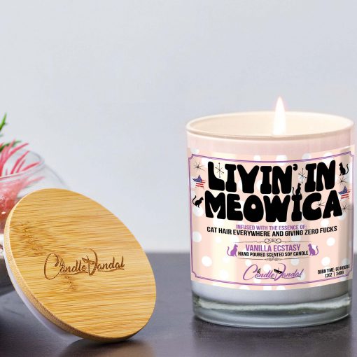 Livin In Meowica Lid And Candle