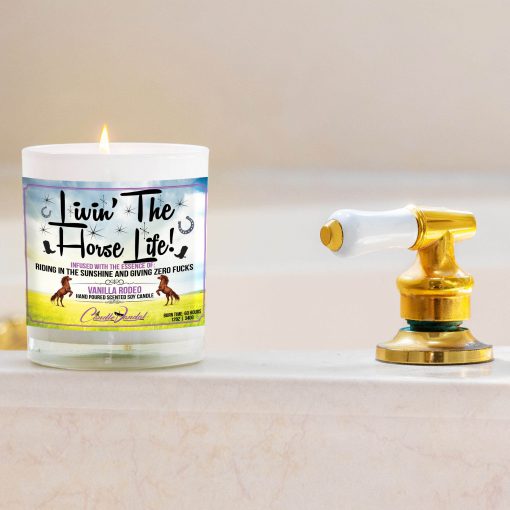 Livin’ The Horse Life Bathtub Side Candle