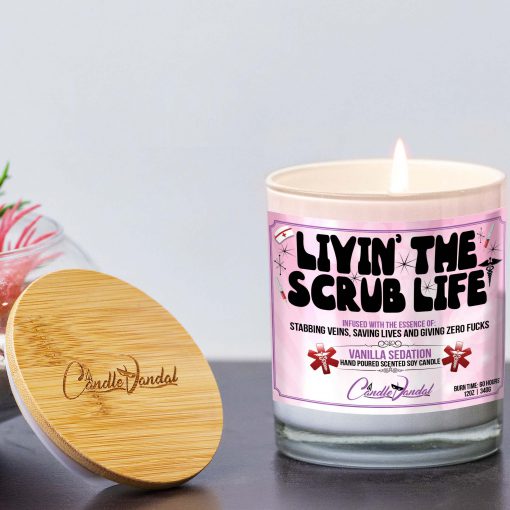 Livin The Scrub Life Lid And Candle