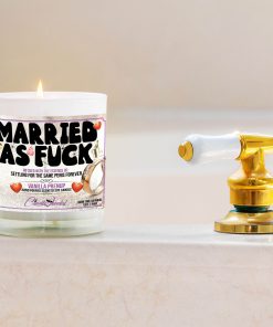 Married As Fuck Bathtub Side Candle