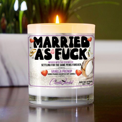 Married As Fuck Table Candle