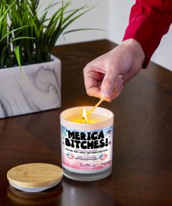 Merica Bitches Lighting Candle
