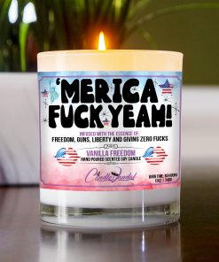 Merica Fuck Yeah Table Candle