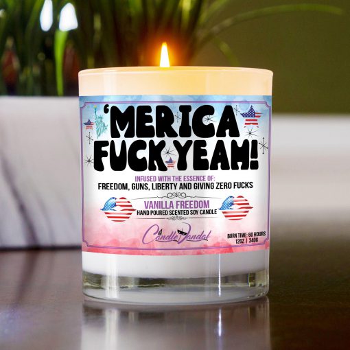 Merica Fuck Yeah Table Candle