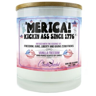 'Merica Kickin Ass Since 1776 Candle