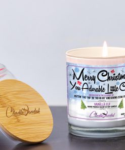Merry Christmas You adorable Little Cunt Lid and Candle