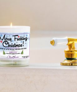 Merry Fucking Christmas Bathtub Side Candle