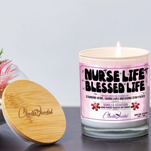 Nurse Life Blessed Life Lid And Candle