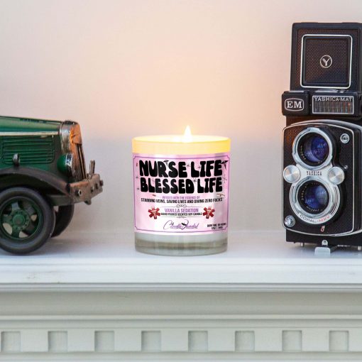 Nurse Life Blessed Life Mantle Candle