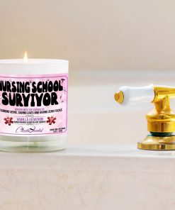 Nursing School Survivor Bathtub Side Candle