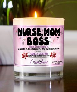 Nursr Mom Boss Table Candle