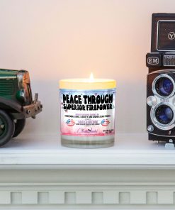 Peace Through Superior Firepower Mantle Candle